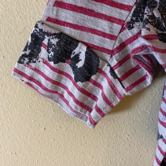 Striped Floral Rue 21 Dolman Sleeve Top Sz S - Picture 6 of 6